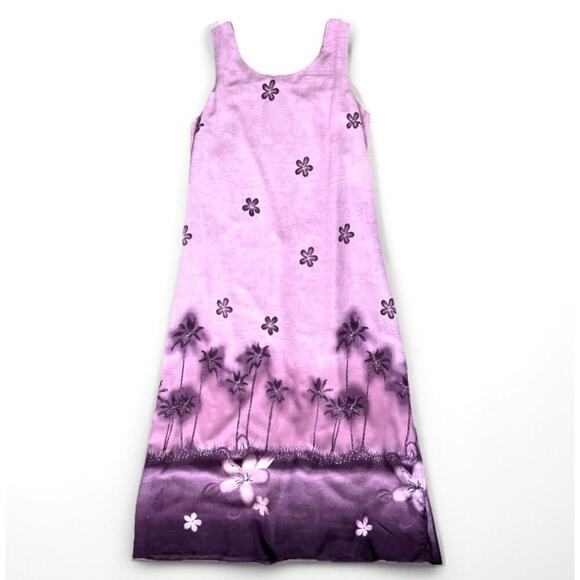 VTG 90s Phoebe Buffay Pink Maxi Dress 18 Sheer Overlay Hawaiian Friends Studded - Picture 1 of 11